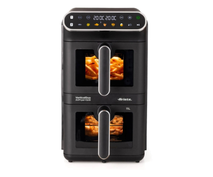 AirFryer i frytkownica beztłuszczowa Ariete Air Fryer Vertical Duo Window & Grill 464000 2x5,5L